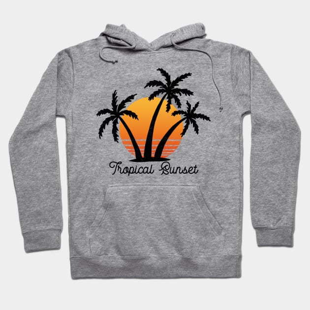 Tropical Sunset Hoodie by SommersethArt